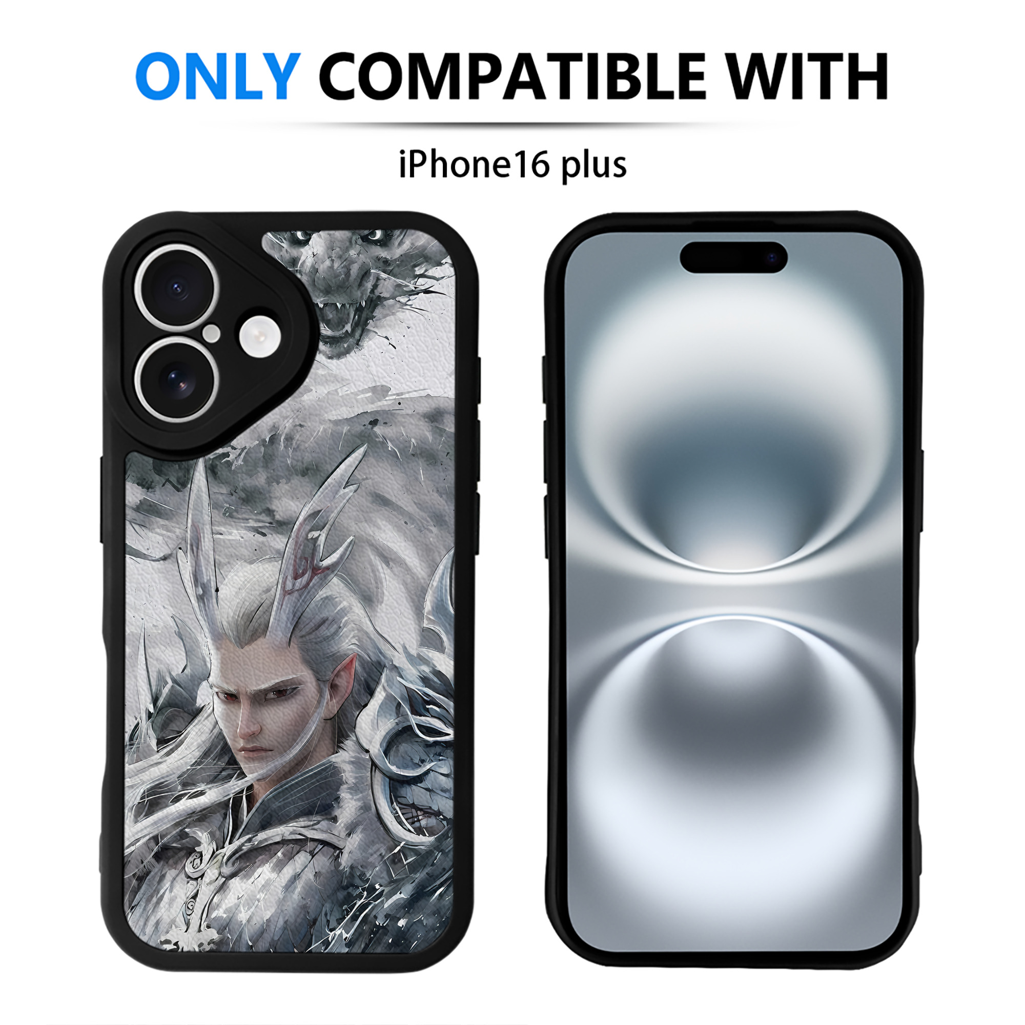 （画像用） Ne Zha 2 ナタ 魔童の大暴れ 【iPhone 16シリーズ対応】シリコンスマホケース（レザー調） 材質：シリコン